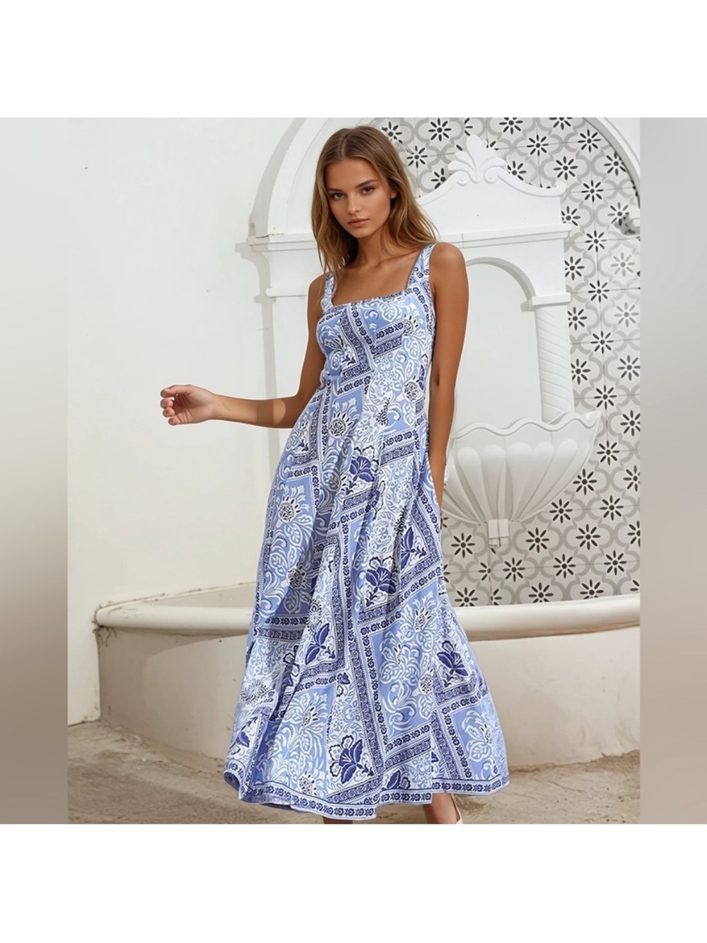 NWT YUMI KIM Sienna Dress Monaco Cyan Blue Midi Dress